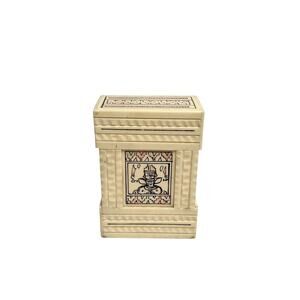 HAND PAINTED CIGARETTE CASE ECUADOR CELLULOID VINTAGE